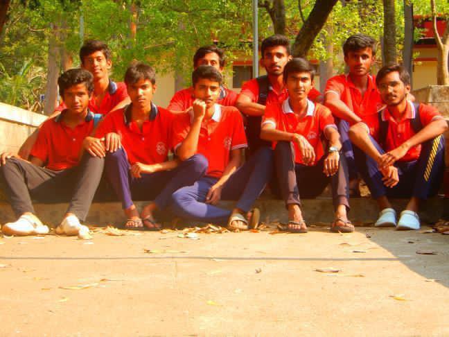 Students at the sports complex